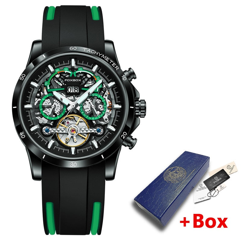 LIGE Mechanical Watches Chronograph Watch for Men Automatic Men&#39;s Watches Luxury Original Brand Stainless Steel Tourbillon Clock