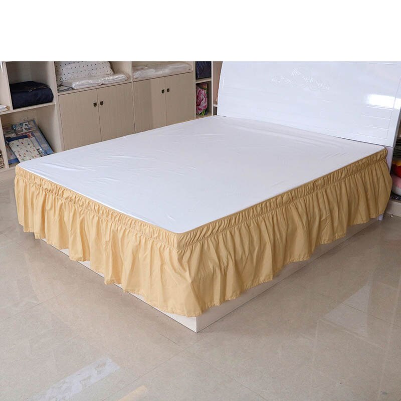Hotel Queen Size Bed Skirt White Bed Shirt Without Surface Elastic Band Single Queen King Easy On Easy Off Bed skirt Dust Ruffle