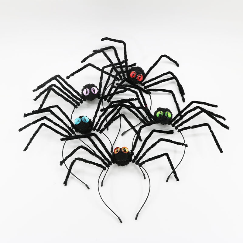 Halloween Spider Headdress Creative Funny Spider Performance Masquerade Dress Up Spider Headband Happy Helloween Party Decor