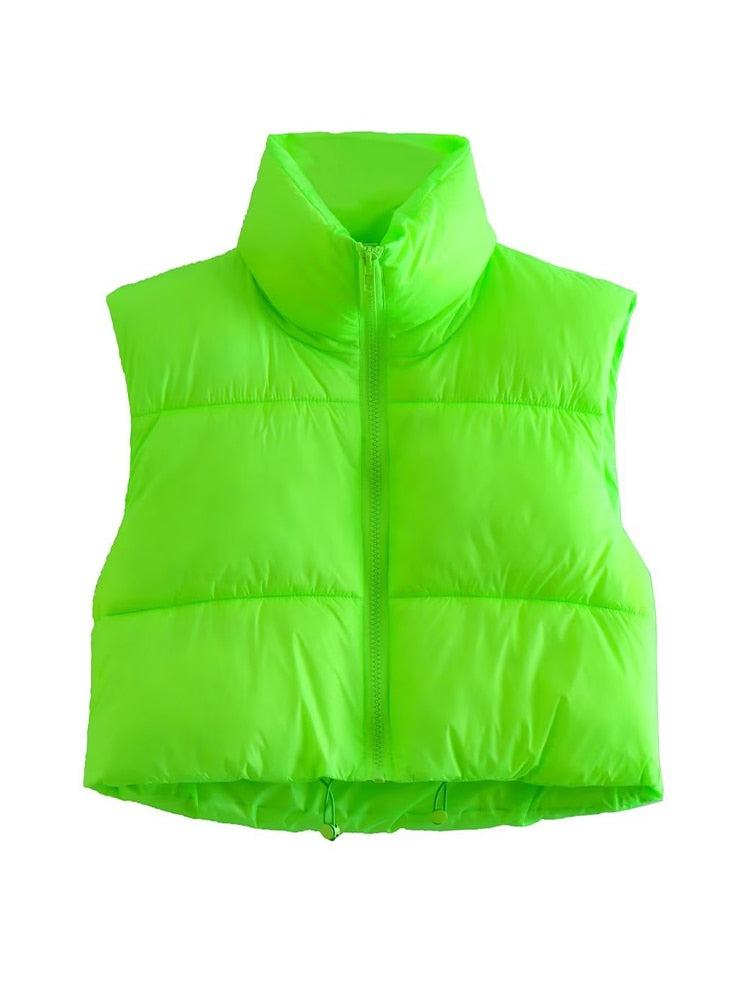 sealbeer A&A High Neck Padded Cropped Gilet