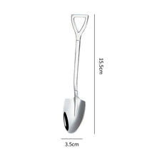 Load image into Gallery viewer, Shovel Spoon Stainless Steel Teaspoon For Coffee Spoon Fruit Ice Cream Dessert Scoop Kitchen Accessories Wedding Christmas Gift