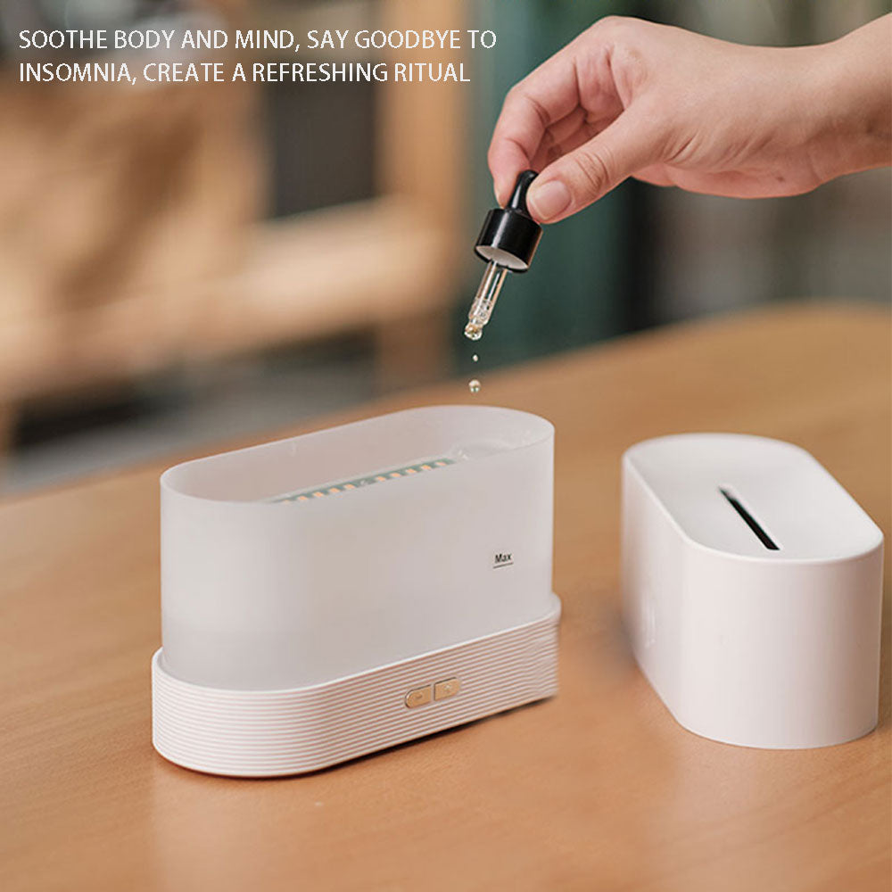 Portable aroma diffuser Simulation Flame USB Ultrasonic Humidifier Home Office Air Humidifier Aromatherapy Flame Lamp Difusor