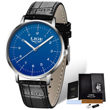 Load image into Gallery viewer, LIGE Fashion Men Watches Luxury Brand Business Watch for Men Stainless Steel Waterproof Wristwatch Luminous Quartz Watch Clock