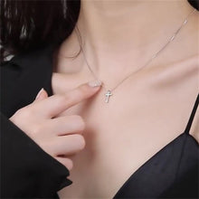 Load image into Gallery viewer, 🌹 Silver Color Stainless Steel Jewelry Necklace Cross Pendant Necklace for Women Crucifix Christianity Jesus Necklace Chains