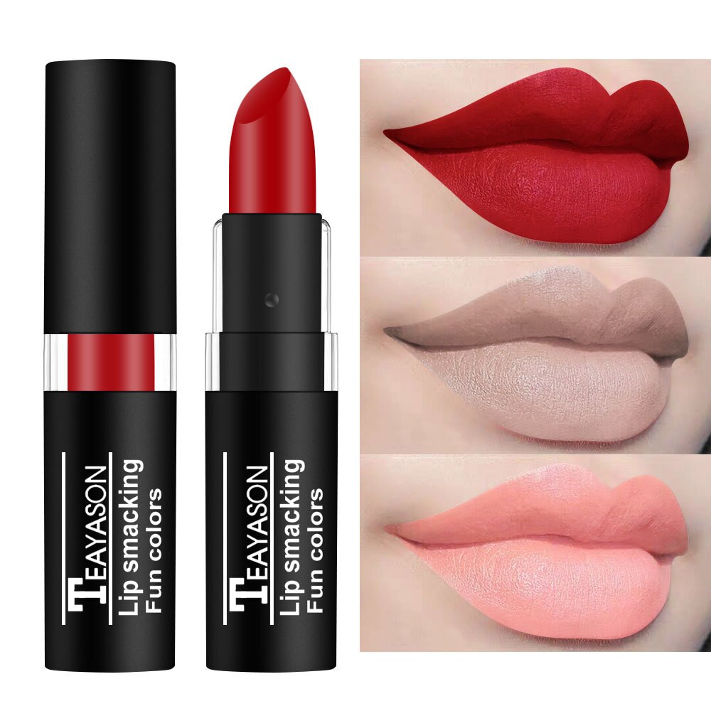 Brand Black Lipstick Retro Dark Color Lipsticks Matte Waterproof Blue Vampire Color Holloween Party Makeup Maquillaje Lip Pencil