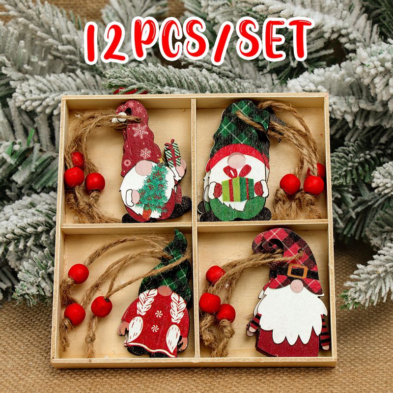 9/12pcs Cristmas Gnomes Wooden Pendants Christmas Decorations For Home Xmas Tree Christmas Ornaments Navidad Decor New Year Gift