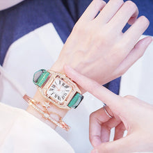 Load image into Gallery viewer, Square Luxury Diamond Women Watch Leather Ladies Watches Waterproof Female Quartz Wristwatch Relogio Feminino Reloj Mujer