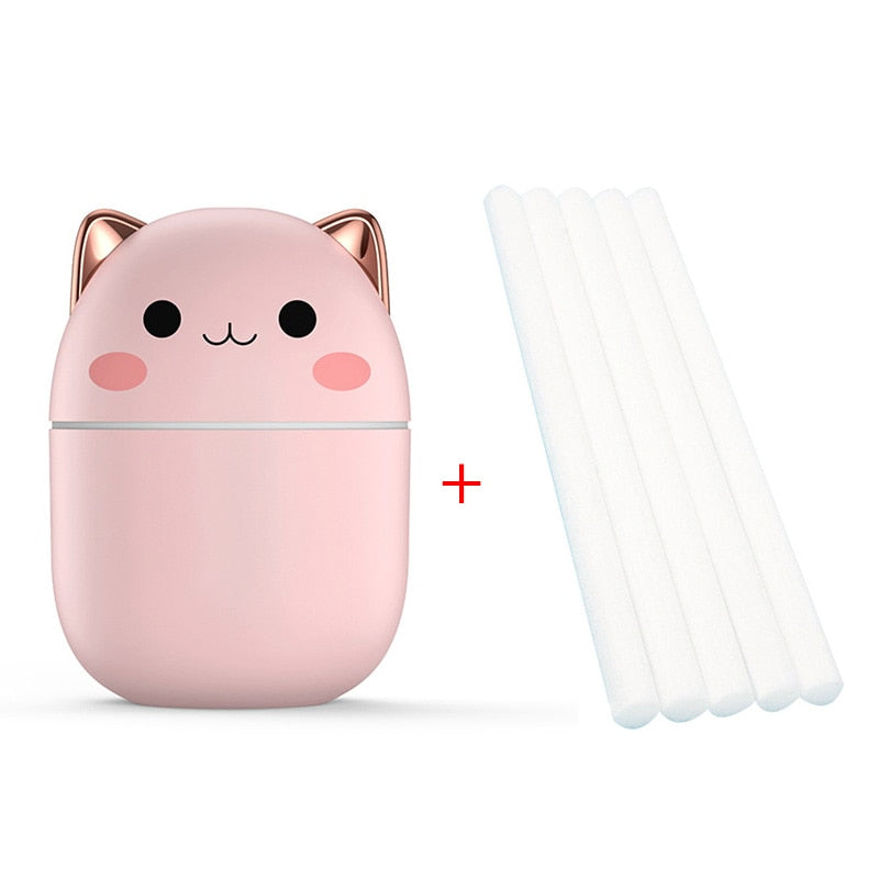 Kawaii Air Humidifier 250ML Aroma Essential Oil Diffuser USB Cool Mist Sprayer For Bedroom Home Car Fragrance Diffuser