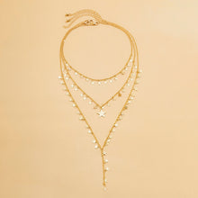 Load image into Gallery viewer, Lacteo Set Multilayer Star Charms Long Tassel Necklaces Elegant Metal Gold Color Necklaces for Women Female Jewelry Accessories