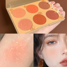 Load image into Gallery viewer, 6 Color Face Blush Palette Easy To Wear Makeup Natural Powder Rouge Women Makeup Natural Blush Palette Durable Colors Blush