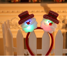 Load image into Gallery viewer, Christmas Headband LED Christmas Decorations Gift Hairpin Antlers Headband New Year Decorations Santa Headband Christmas Decor