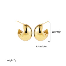 Load image into Gallery viewer, sealbeer A&amp;A Gold Round Chunky Earrings