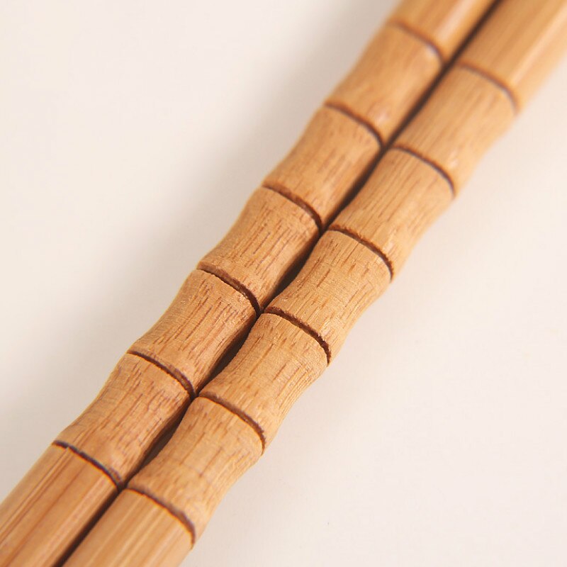 5 Pairs Handmade Natural Bamboo Wood Chopsticks Healthy Chinese Carbonization Chop Sticks Reusable Sushi Food Stick Tableware