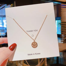 Load image into Gallery viewer, Smiling face chain contracted tide temperament titanium steel pendant necklace female clavicle