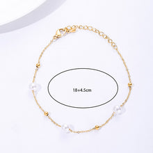 Load image into Gallery viewer, NINGAN Women Fashion Pearl Bracelet Fashion Stainless Steel Gold Bracelets New Jewelry for Party