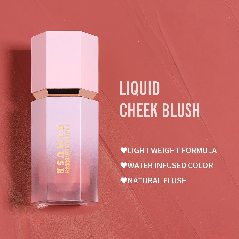 KIMUSE  Face Liquid  blusher Contour Makeup Long-lasting Natural Cheek Blush Cream Blush Brightens Face Cosmetics For Women
