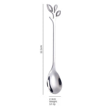 Load image into Gallery viewer, 1/5PCS Creative Personality Stainless Steel Gold Spoons Tree Leaf Spoon Coffee Spoon Tea Spoon Home Restaurant Dessert Cucharas