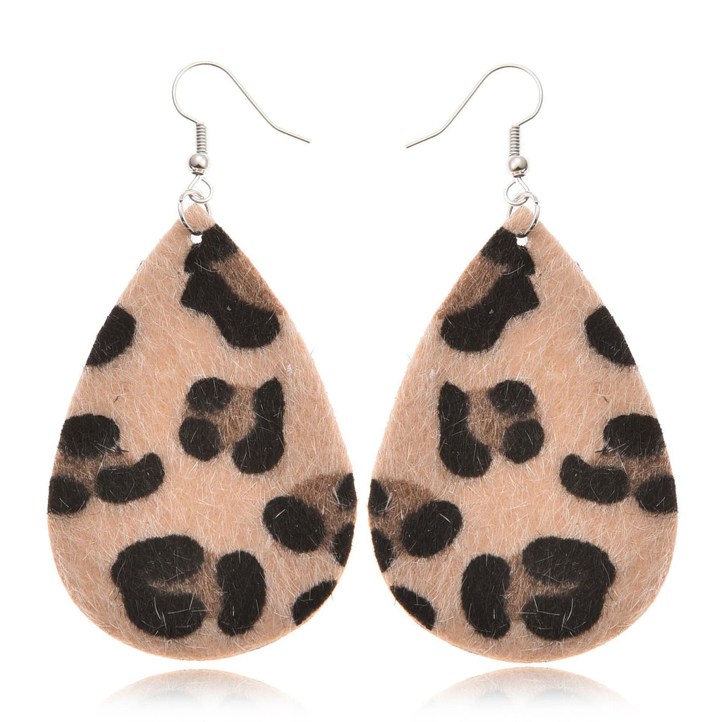Trendy Unique Leopard Print Drop Earrings for Fashion Girl Acrylic Metal Round Pendant Dangle Earrings Leopard Snake Jewelry