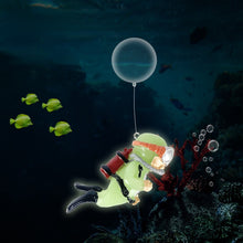 Load image into Gallery viewer, Luminous Green Mini Diver Kawaii Simulated Floating Frogman for Aquarium Ornaments Fish Tank Decoration Aquarium Accessories