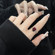Load image into Gallery viewer, Opal Irregular Natural Stone Ring With White Opal Aesthetic Egirl Hollow Rings for Women Y2K Trendy Ring Creative Finger Jewelry