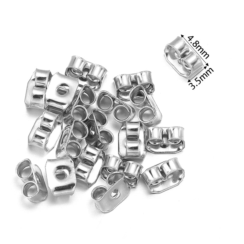 100-500pcs/Lot Rubber Ear Backs Stopper Earnuts Stud Earring Back Supplies For DIY Jewelry Findings Making Accessories Wholesale
