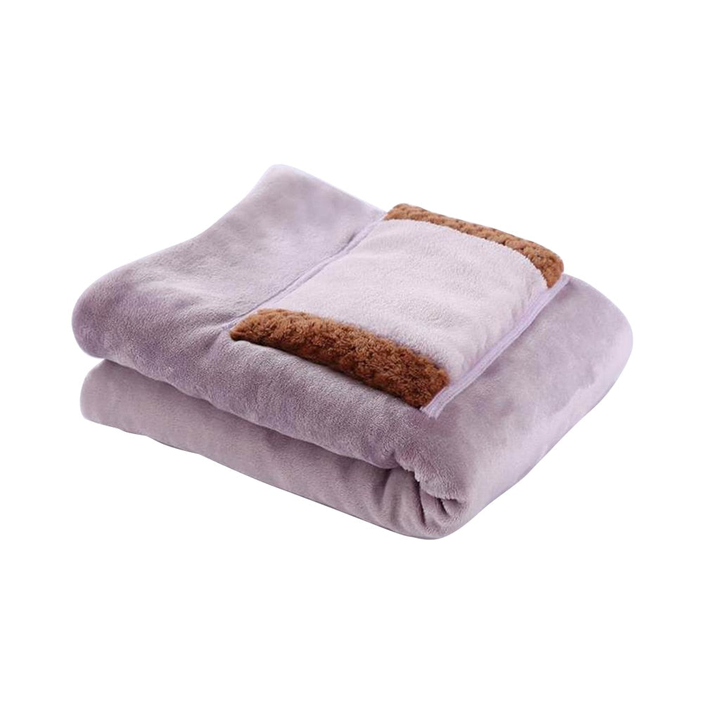 5V Electric Blankets Multifunctional Portable Winter Warm Heating Blanket USB Charging with Pocket Safe Comfortable for Body