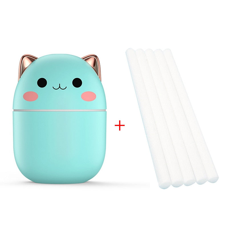 Kawaii Air Humidifier 250ML Aroma Essential Oil Diffuser USB Cool Mist Sprayer For Bedroom Home Car Fragrance Diffuser