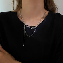 Load image into Gallery viewer, Trendy New Necklaces wholesale Chokers For Women Metal Hip-hop Sweater chain Long Chunky Chain Hip-hop rhinestones Chokers