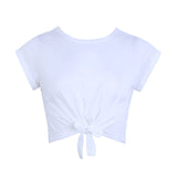 sealbeer A&A Essentials Knotted Tie Front Crop Top