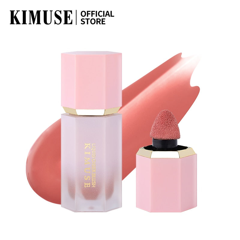KIMUSE  Face Liquid  blusher Contour Makeup Long-lasting Natural Cheek Blush Cream Blush Brightens Face Cosmetics For Women