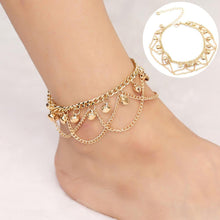Load image into Gallery viewer, Tassel Bell Anklet Bracelets Gold Foot Chain Charm Beach Anklets for Women Fashion Jewelry Accessories