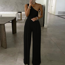 Load image into Gallery viewer, sealbeer A&amp;A Summer One Shoulder Elegant Wide Leg Jumpsuit