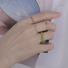 Load image into Gallery viewer, 3pcs/set Acrylic Ring Set Light Color System Resin Beaded Elastic Rings Bridal Engagement Women Finger Jewelry 2022 Summer