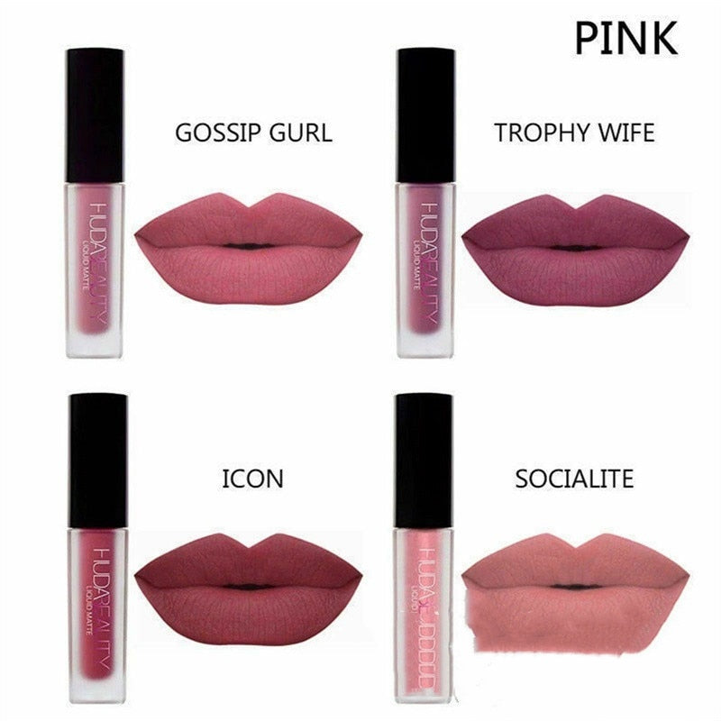 4pcs/set Lipgloss Mini Lip Glazuur Set Vier Matte Waterdichte Non-stick Non-Fading Lipsticks Make vrouwen Cosmetische Lip Care