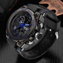 Load image into Gallery viewer, SANDA Brand Wrist Watch Men Watches Military Army Sport Style Wristwatch Dual Display Male Watch For Men Clock Waterproof Hours