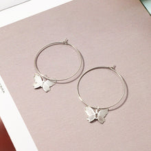 Load image into Gallery viewer, Korean Asymmetry Rhinestone Butterfly Tassel Earrings for Women Girls Fashion Elegant Pearl Chain Earrings Jewelry Gifts