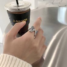 Load image into Gallery viewer, Punk Irregular Liquid Lava Open Ring Women Vintage Silver Color Metal Ring Cuff Hip Hop Personality Simple Fidget Ring Jewelry