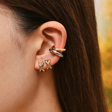 Load image into Gallery viewer, sealbeer A&amp;A Gold Plated Silver/ Gold Metal Criss-cross Earrings