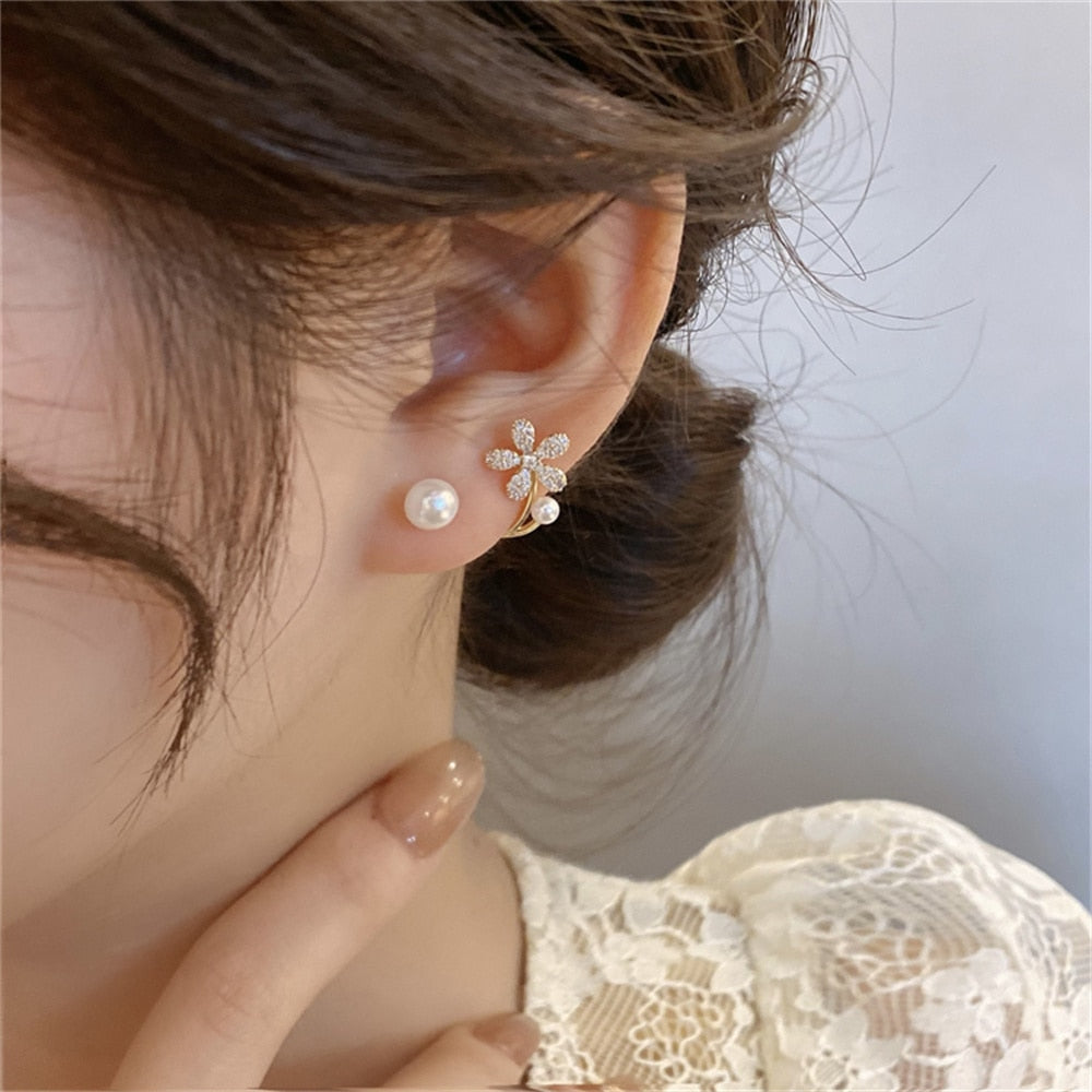 YKNRBPH New Arrived S925 Women&#39;s 2022 Pearl all-match Earrings Elegant Design Pearl Jewelry