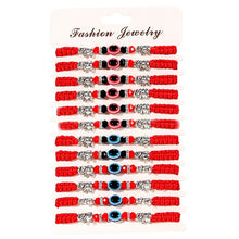 Load image into Gallery viewer, 12pcs/Set Turkish Evil Eye Bracelets Set Red String Anklets Handmade Protection Amulet Gift For Women Men Lucky Wish Jewelry