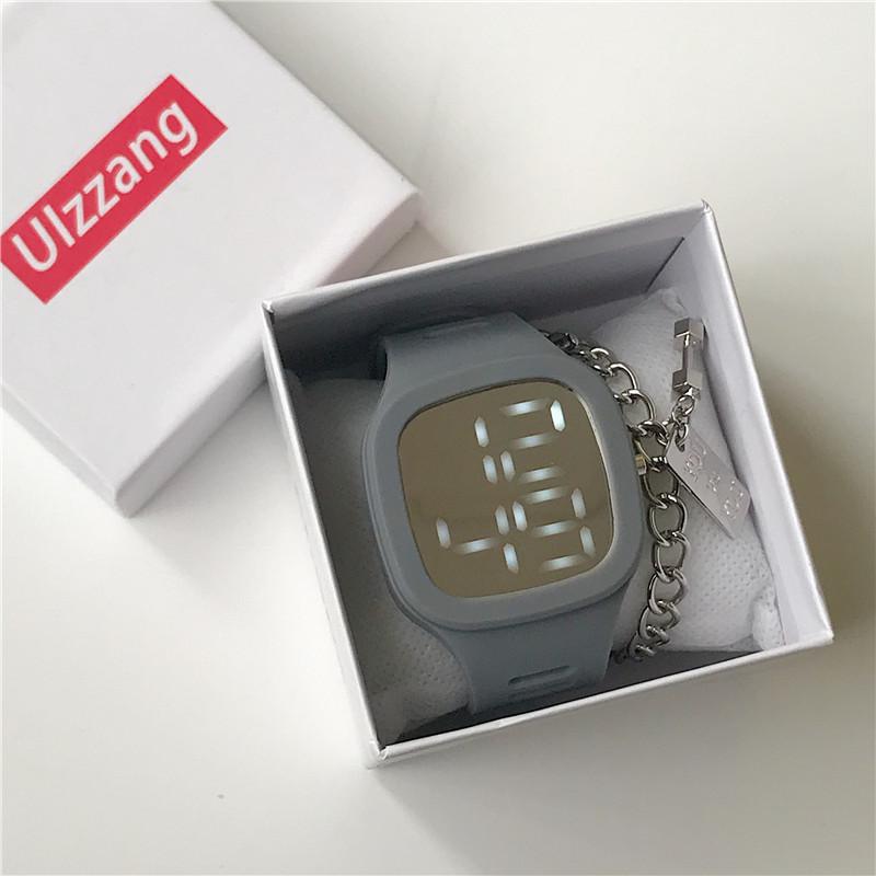 Fashion Electronic Led Dightal  Watch for INS Niche Square Mirror Watch for Men Women Students Korean Version Simple Temperament