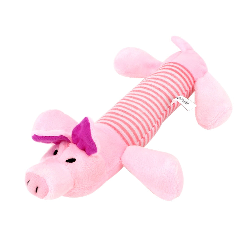 Fit for All Pets Elephant Duck Pig Pet Funny Plush Toys Durability Squeak Chew Sound Dolls Dog Cat Fleece Toys