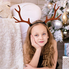 Load image into Gallery viewer, Christmas Gift Antler Flocked Deer Branch Headband Multipurpose Antler Headband Lovely Xmas Antler Headband Funny Xmas Headwear