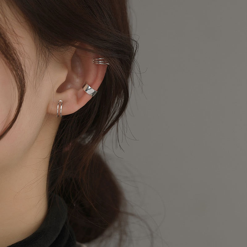 2022 Fashion Korean  Butterfly Rhinestone Ear Cuffs Clip For Women Cute Vintage Fake Piercing Earrings Jewelry Accessories Gift