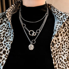 Load image into Gallery viewer, Trendy New Necklaces wholesale Chokers For Women Metal Hip-hop Sweater chain Long Chunky Chain Hip-hop rhinestones Chokers