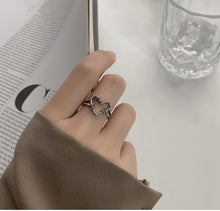 Load image into Gallery viewer, Punk Irregular Liquid Lava Open Ring Women Vintage Silver Color Metal Ring Cuff Hip Hop Personality Simple Fidget Ring Jewelry
