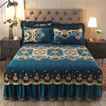 Load image into Gallery viewer, High Grade Luxury Soft Bed Skirt Winter Plush Thick Quilted Bed Cover Skirt King Queen Pad Bedspread Not Including Pillowcase
