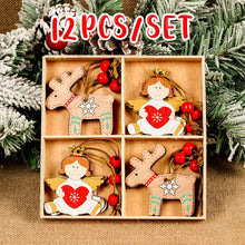Load image into Gallery viewer, 9/12pcs Cristmas Gnomes Wooden Pendants Christmas Decorations For Home Xmas Tree Christmas Ornaments Navidad Decor New Year Gift