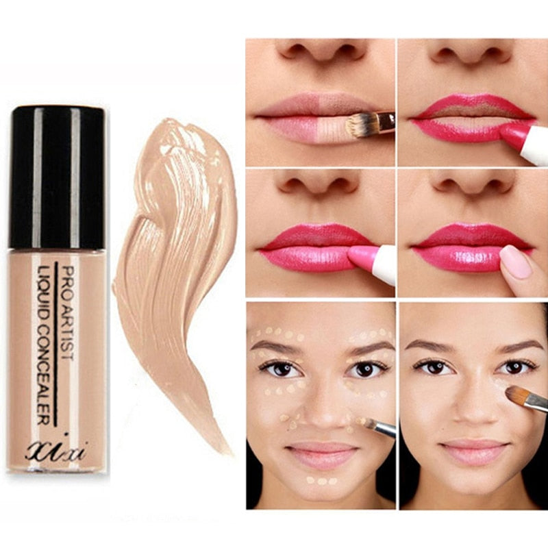 6ml Face Makeup Concealer Waterproof Cover Freckles Dark Circle Blemish Spot Liquid Foundation Contour Cream  Mini Concealer