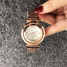 Load image into Gallery viewer, Luxury brand Quartz Wrist Dress Women Watches Silver Bracelet Ladies Watch Stainless Steel Clock Casual pandoraes Watch 18